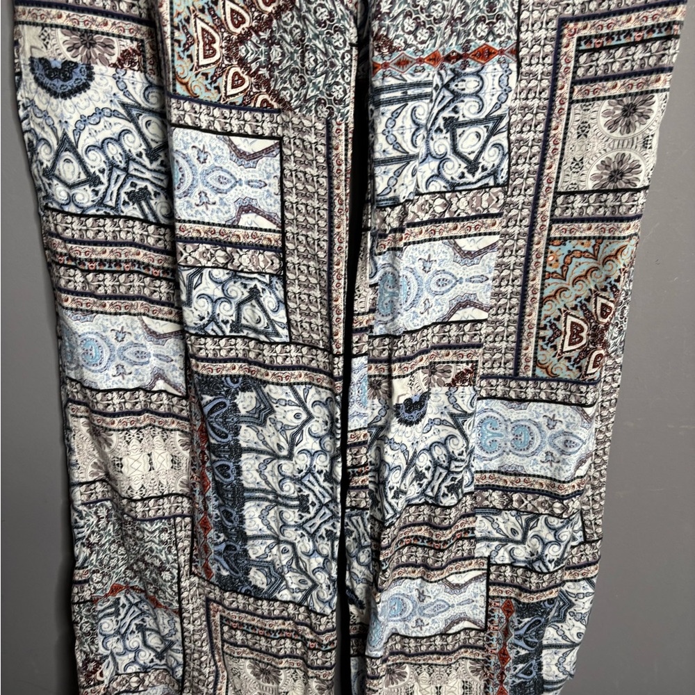 Artisan Ny Blue Gray Patchwork Print Drawstring P… - image 3